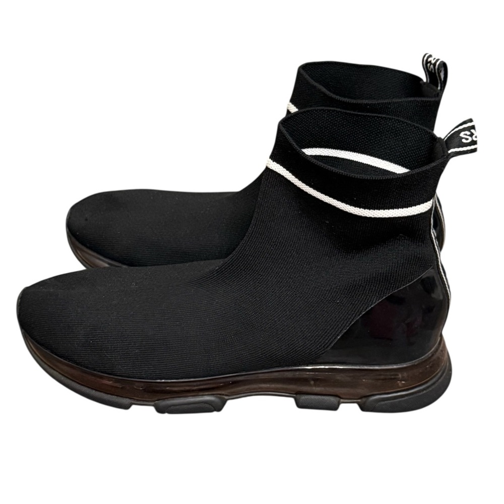Women's Black Kendra Stretch-knit Sock Sneaker Size 11M - Picture 2 of 8